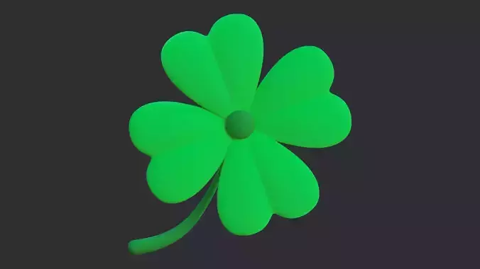 Low Poly Four Leaf Clover