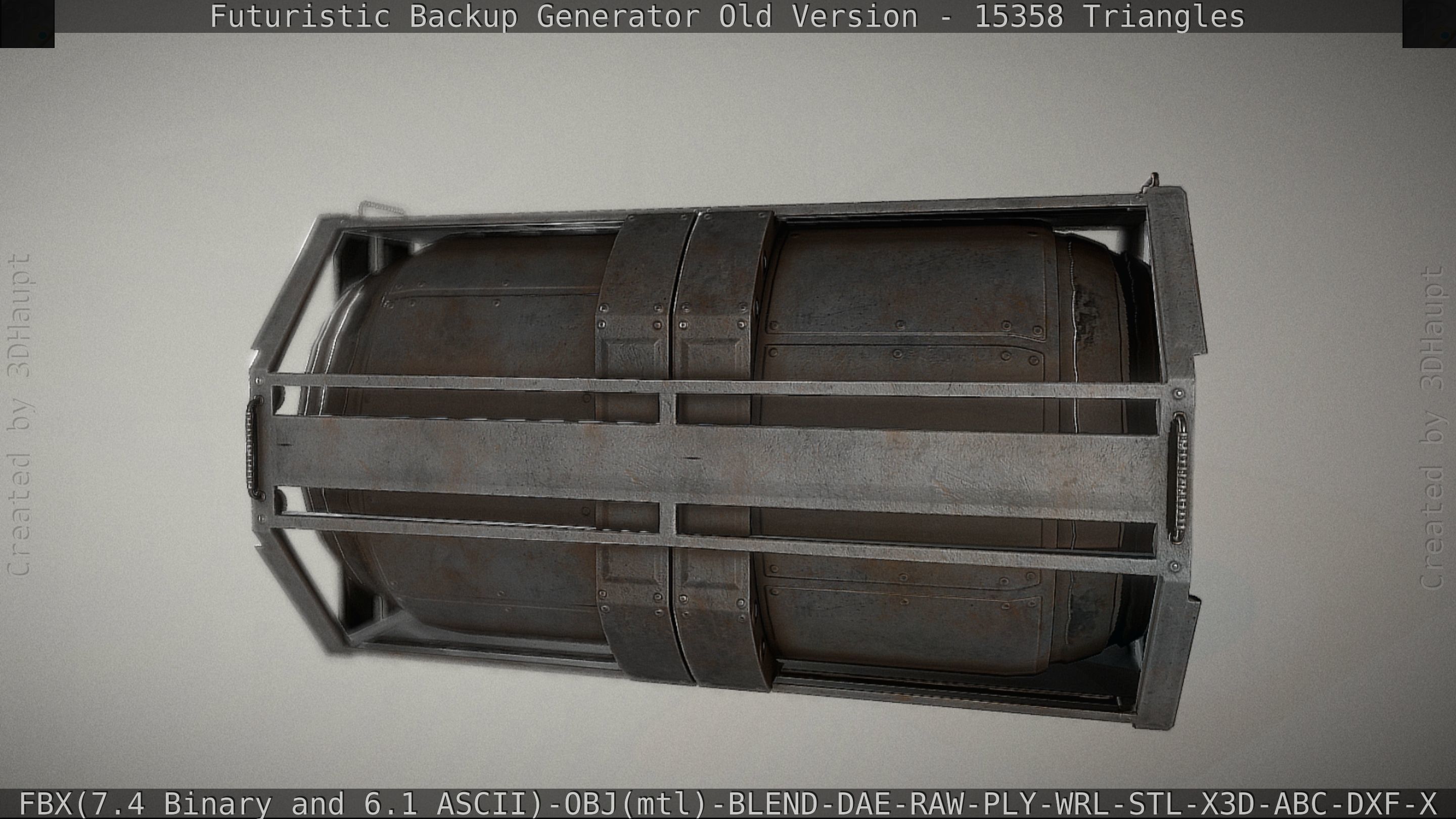 Futuristic Backup Generator Old And Dirty Version Low-poly 3D model_58