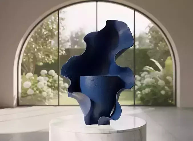 Abstract Wave Vase