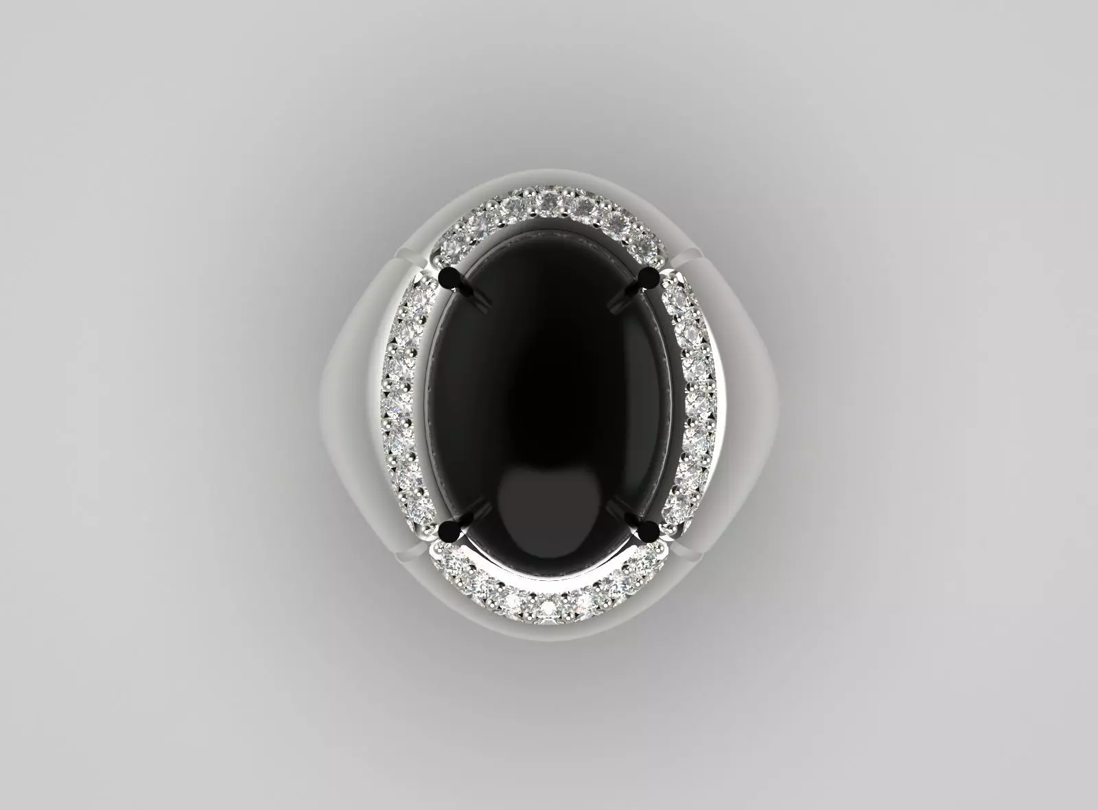 The Oval Cabochon Mens STL 3D Ring Collection _74