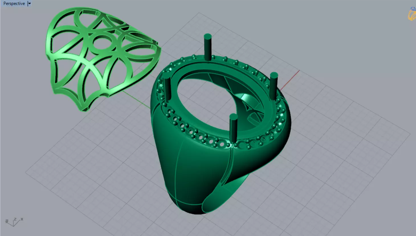 The Oval Cabochon Mens STL 3D Ring Collection _77