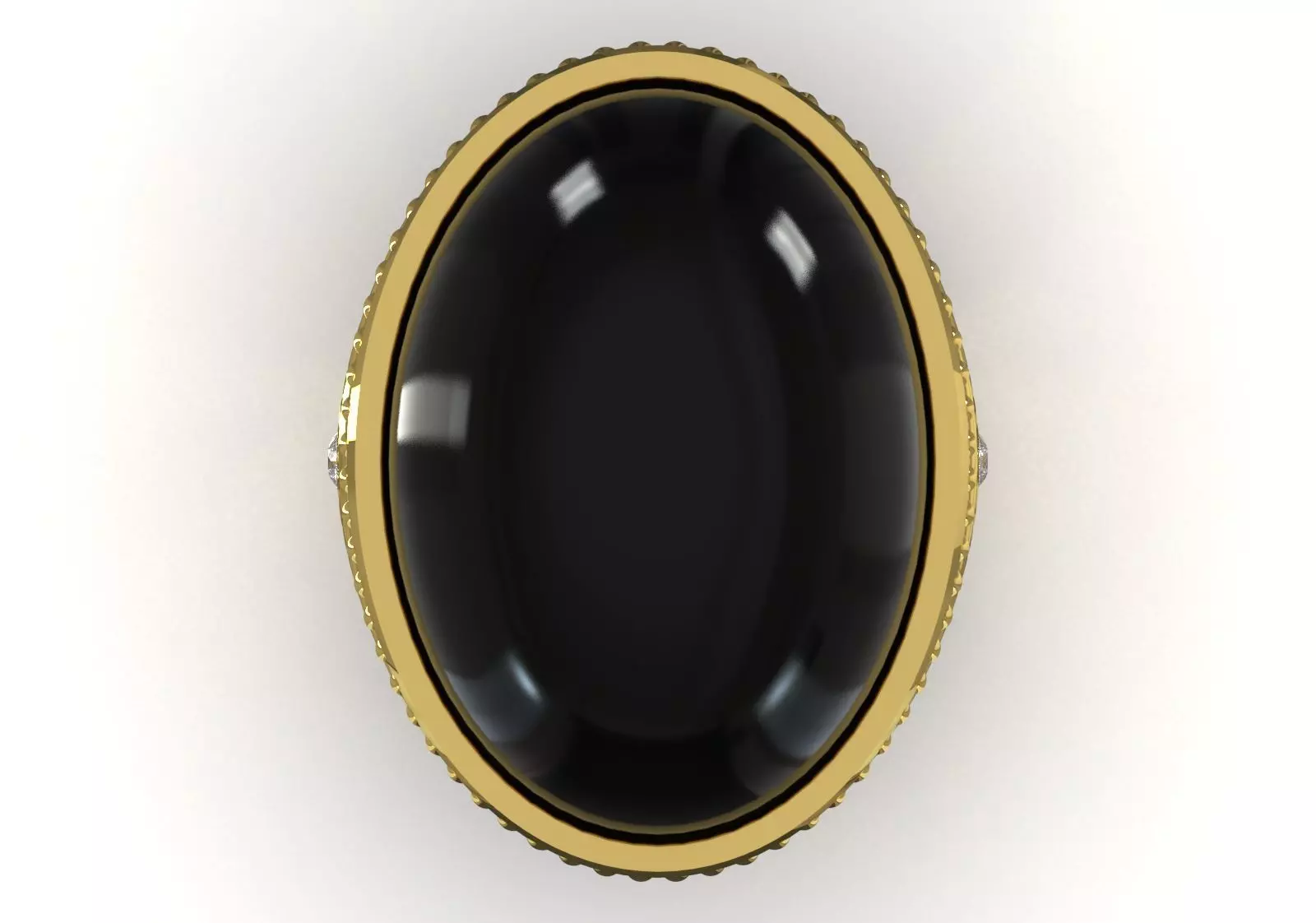 The Oval Cabochon Mens STL 3D Ring Collection _145