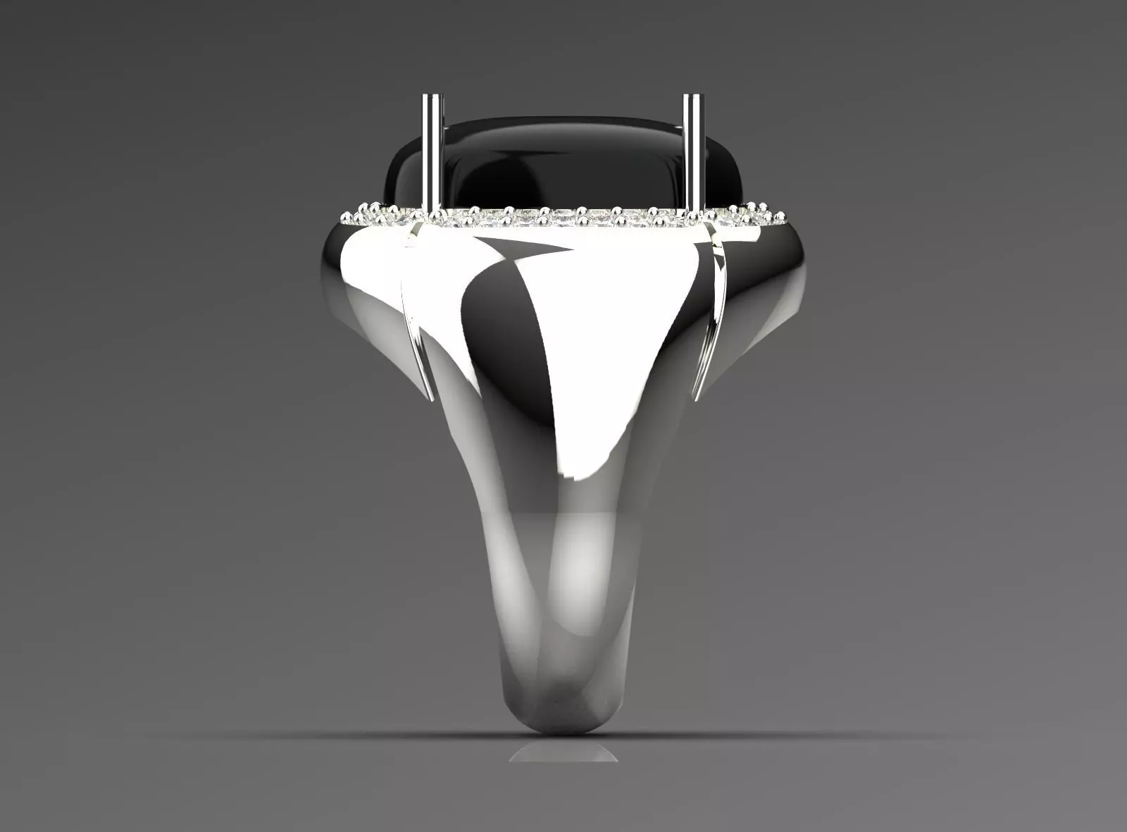 The Oval Cabochon Mens STL 3D Ring Collection _73