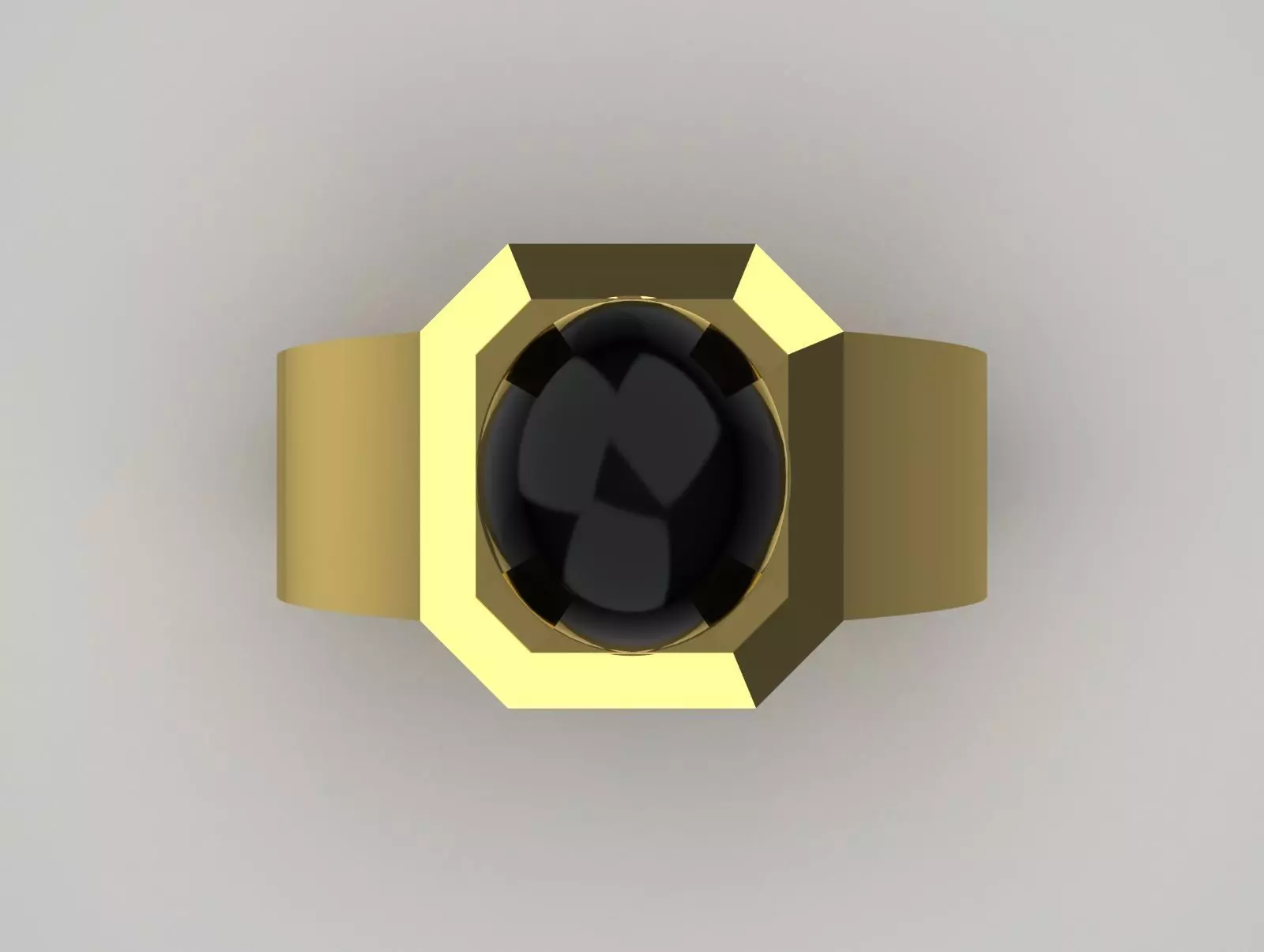 The Oval Cabochon Mens STL 3D Ring Collection _51