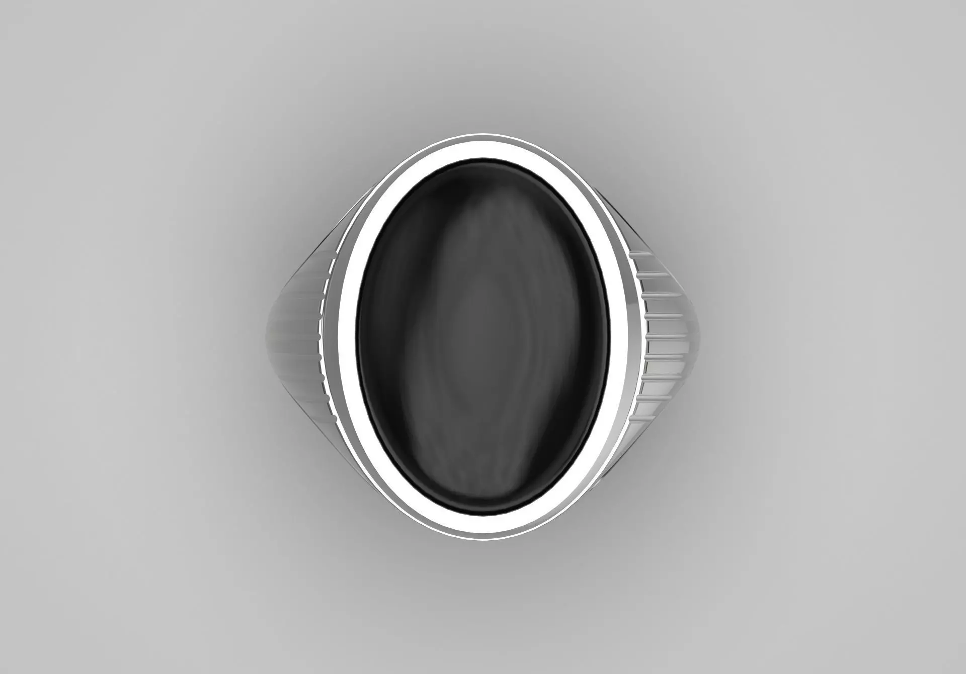 The Oval Cabochon Mens STL 3D Ring Collection _37