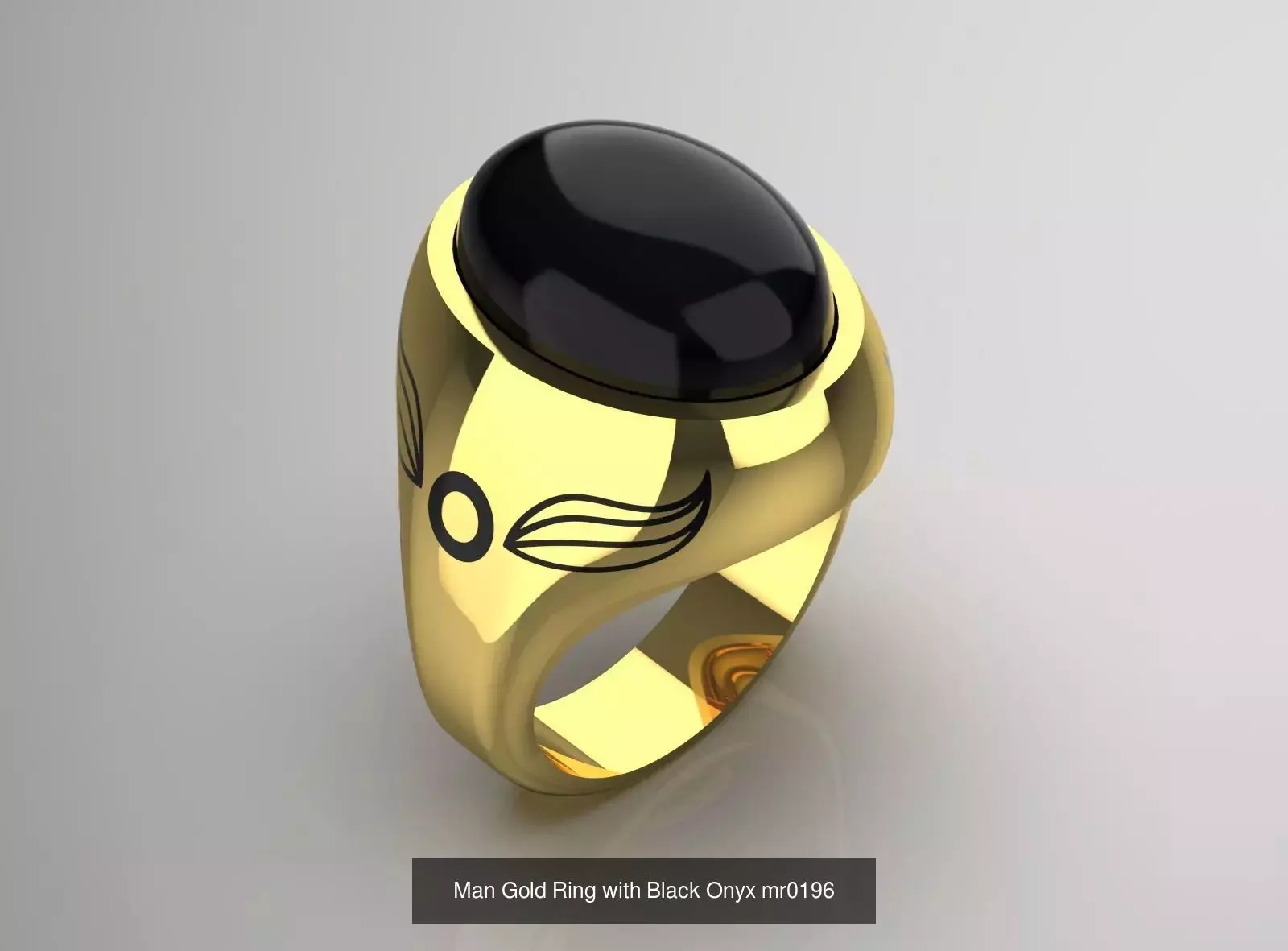 The Oval Cabochon Mens STL 3D Ring Collection _19