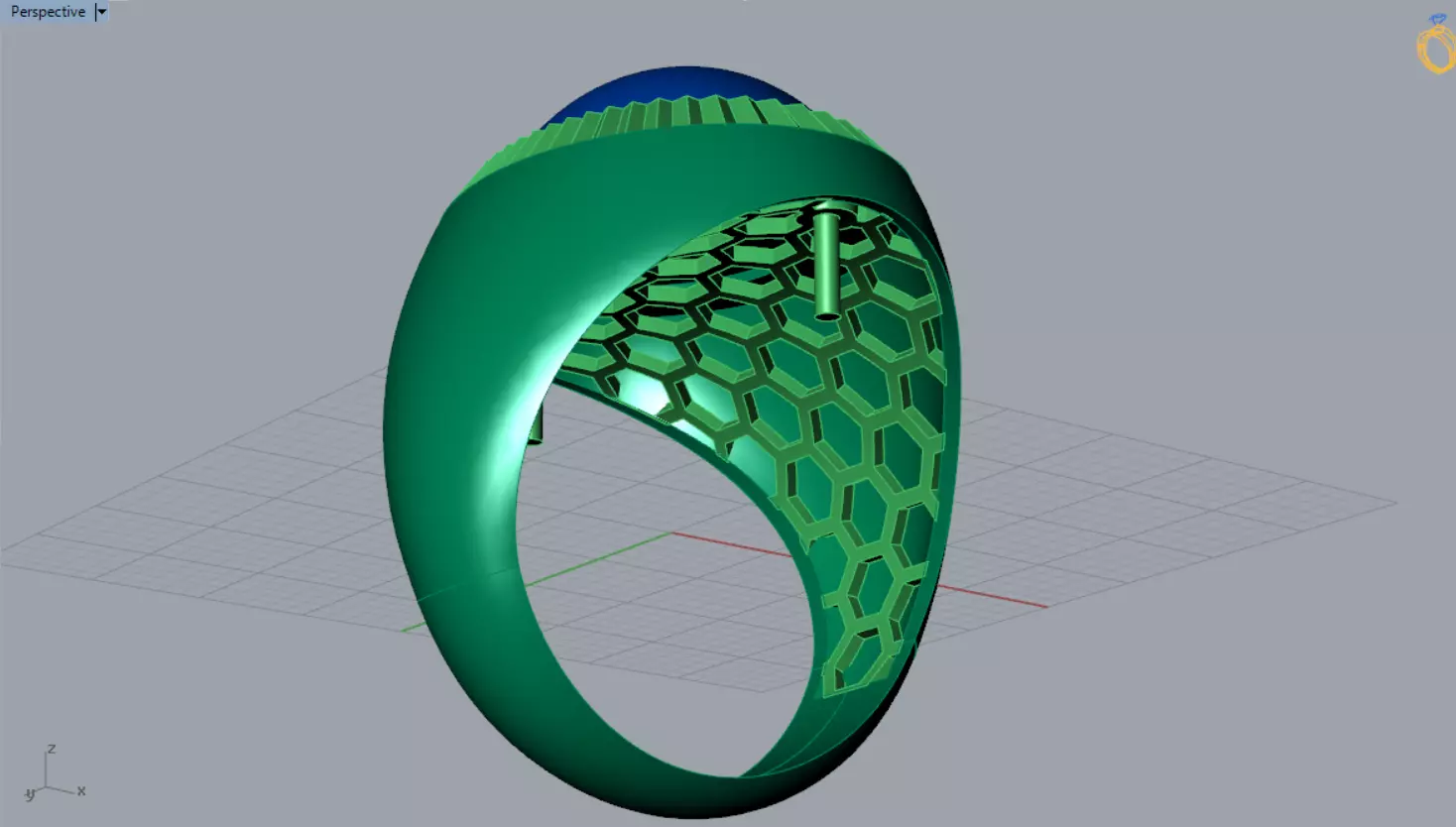 The Oval Cabochon Mens STL 3D Ring Collection _63