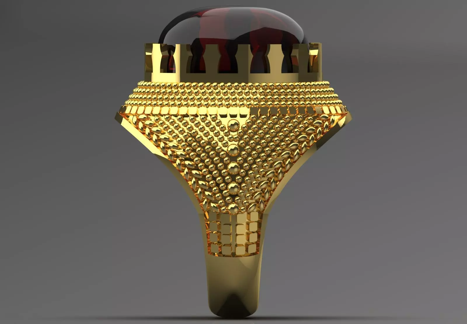 The Oval Cabochon Mens STL 3D Ring Collection _97