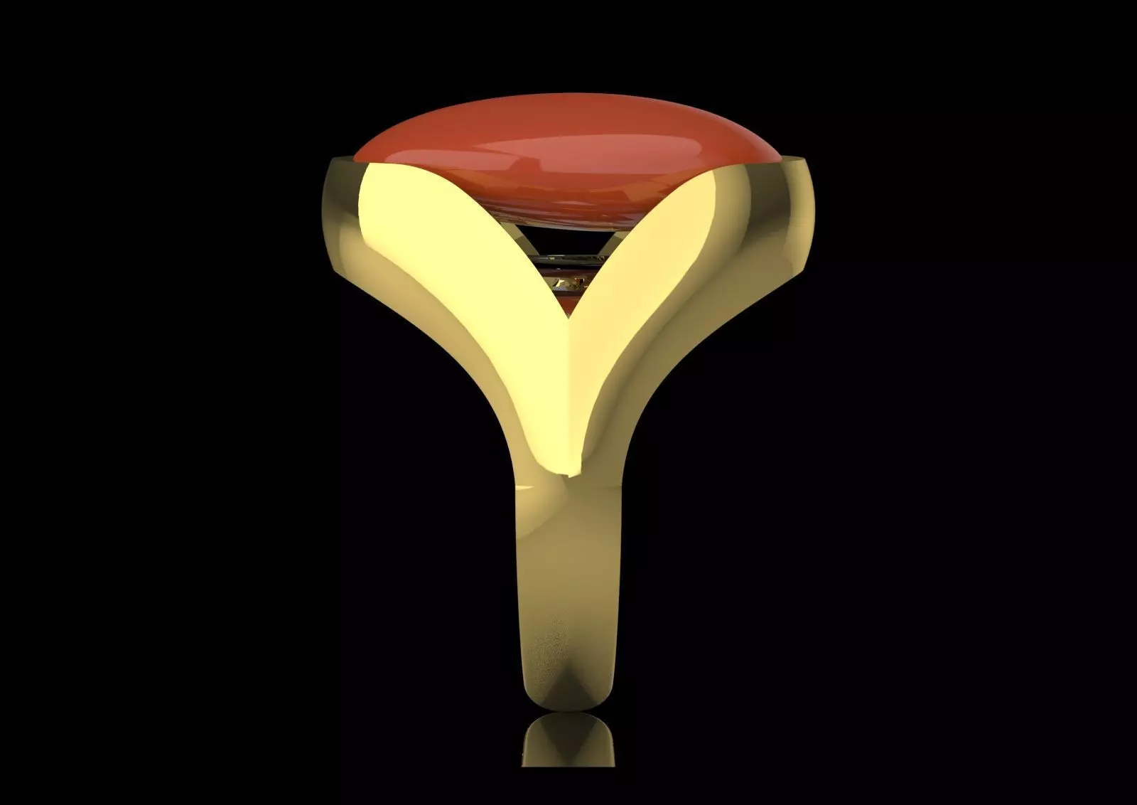 The Oval Cabochon Mens STL 3D Ring Collection _105