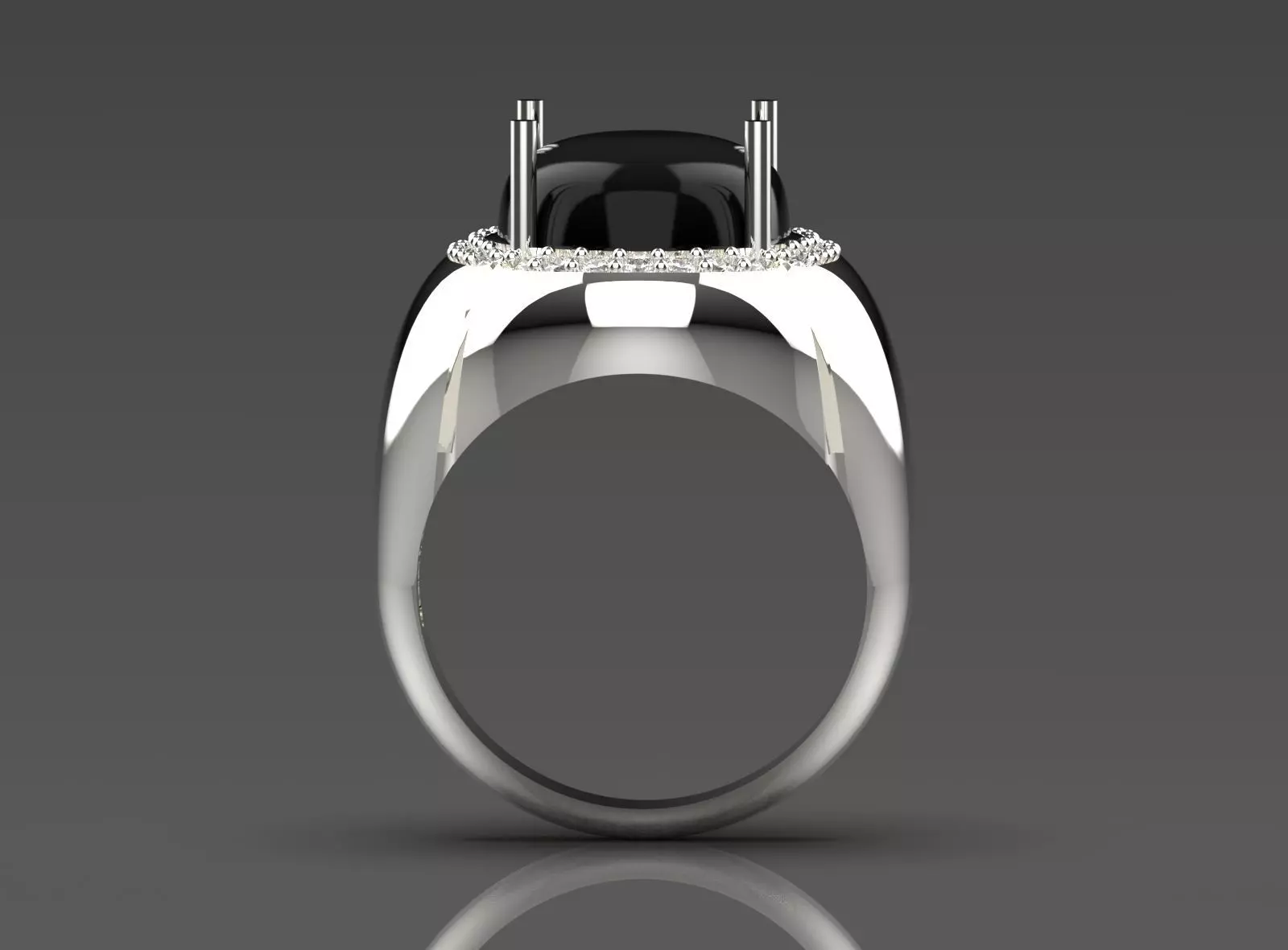The Oval Cabochon Mens STL 3D Ring Collection _72