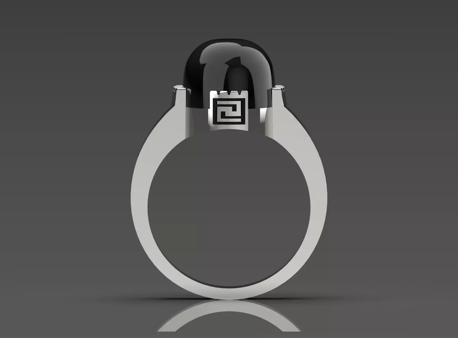 The Oval Cabochon Mens STL 3D Ring Collection _65