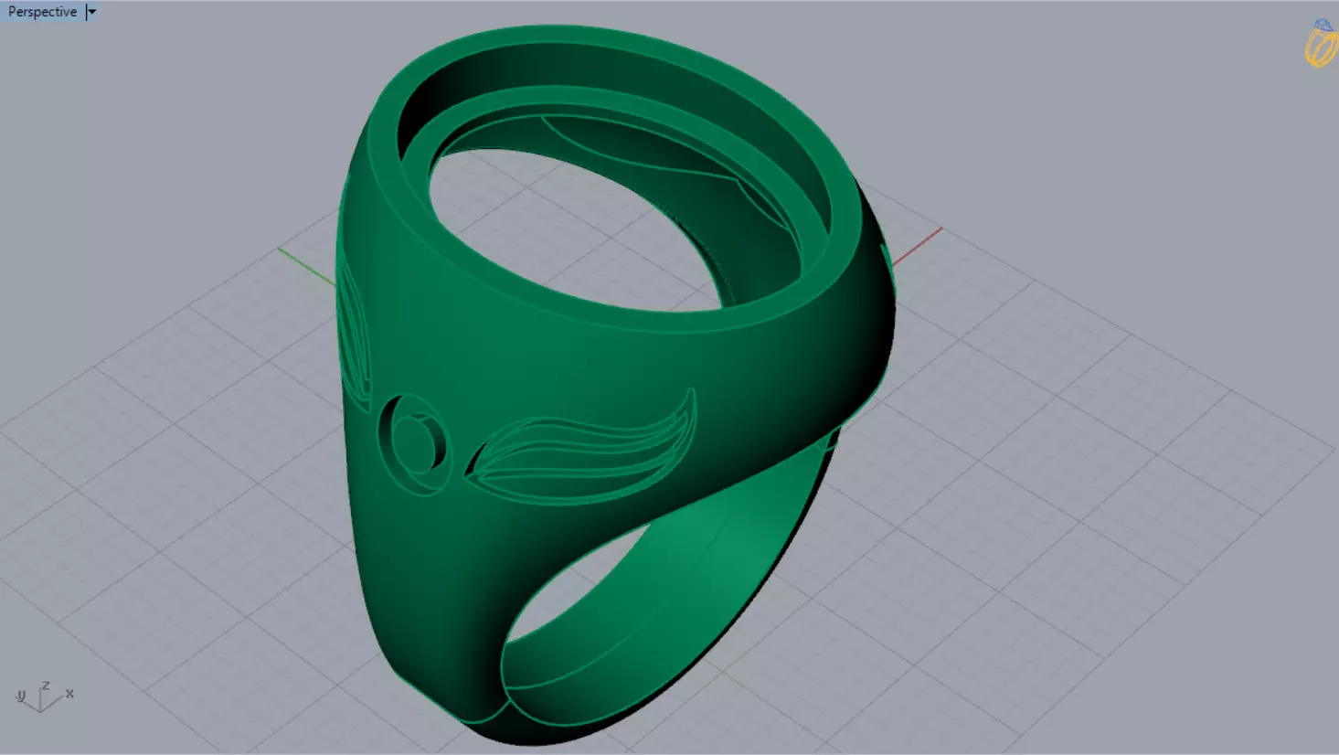 The Oval Cabochon Mens STL 3D Ring Collection _85