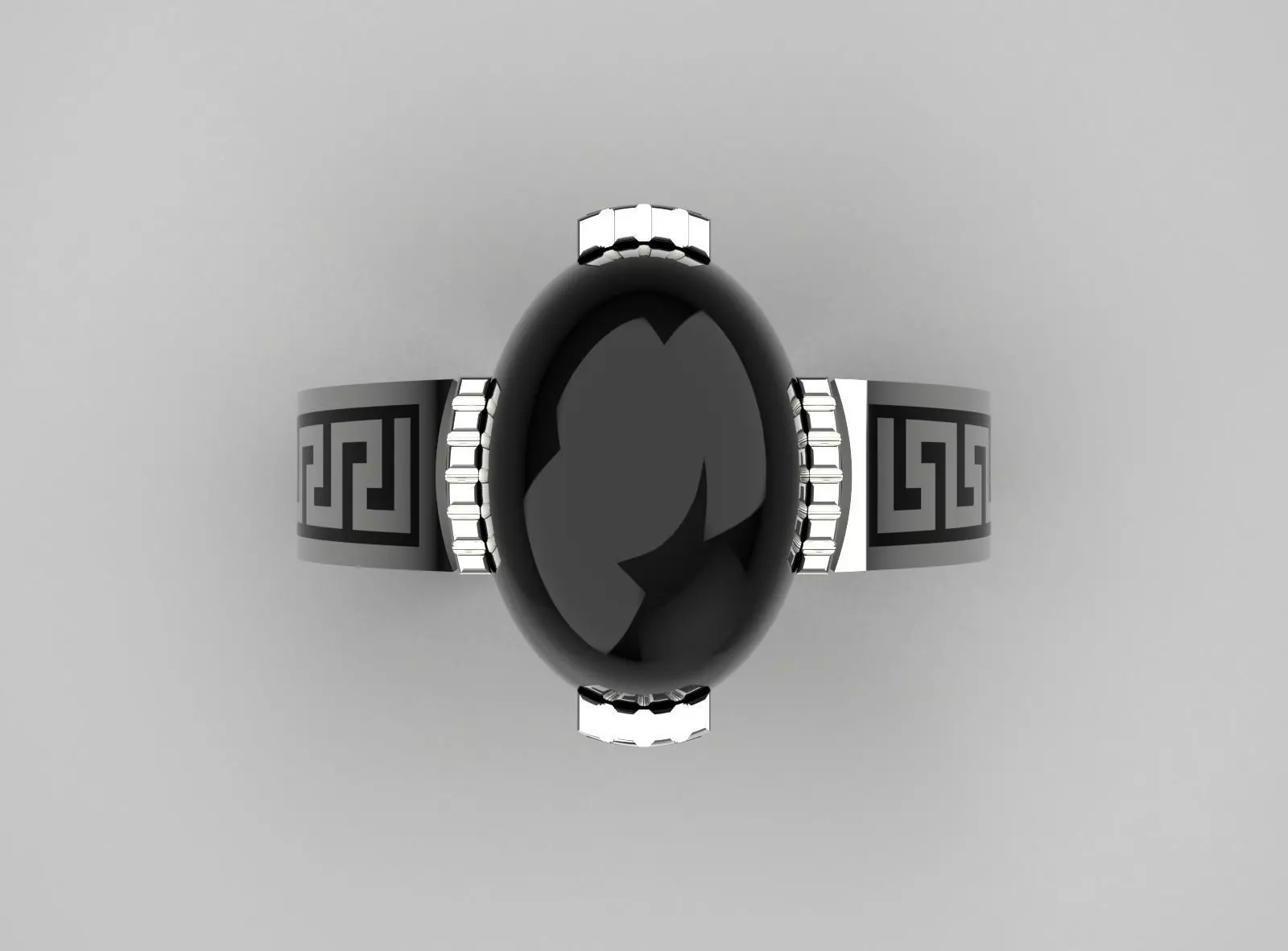 The Oval Cabochon Mens STL 3D Ring Collection _67