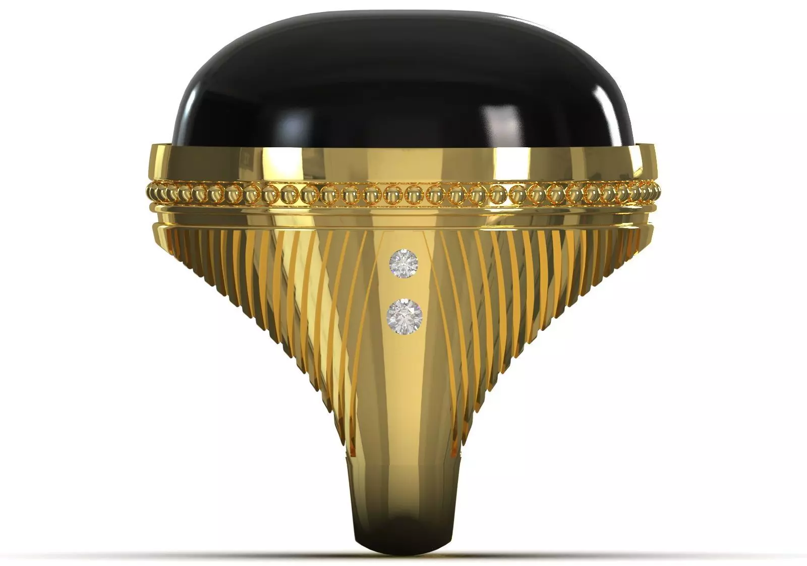 The Oval Cabochon Mens STL 3D Ring Collection _141