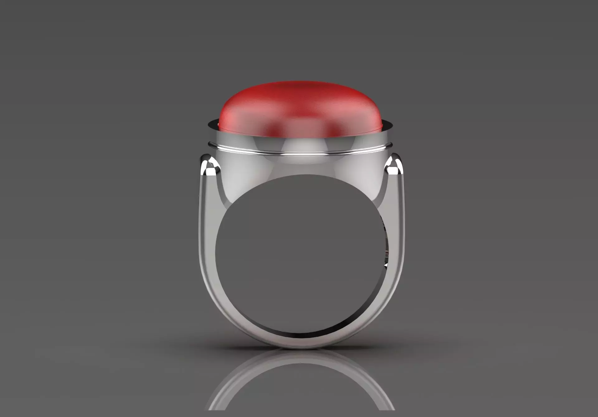 The Oval Cabochon Mens STL 3D Ring Collection _44