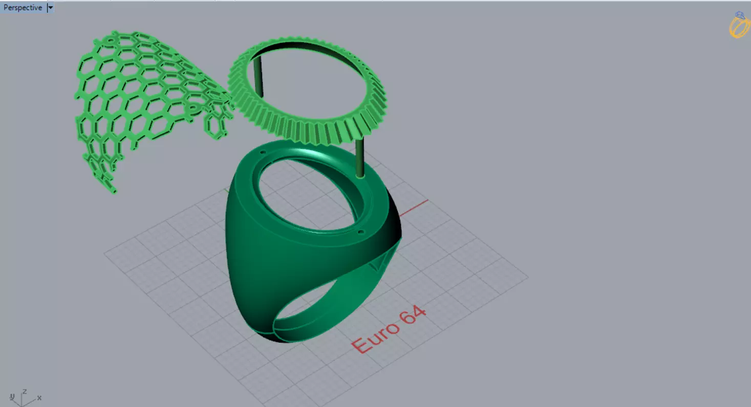 The Oval Cabochon Mens STL 3D Ring Collection _61