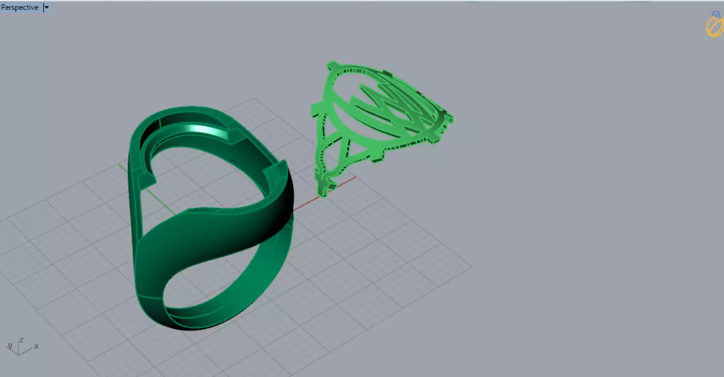 The Oval Cabochon Mens STL 3D Ring Collection _111