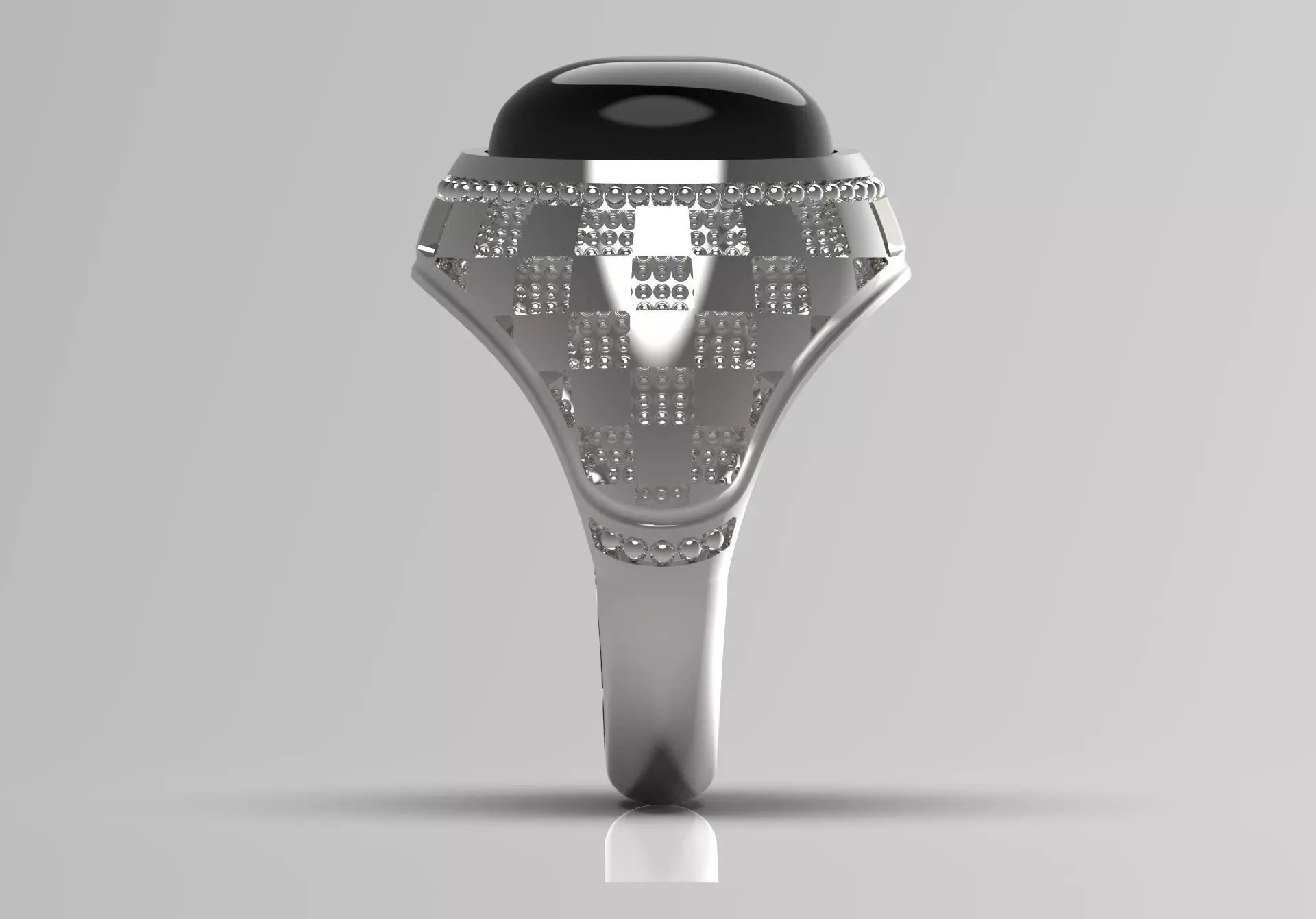 The Oval Cabochon Mens STL 3D Ring Collection _24
