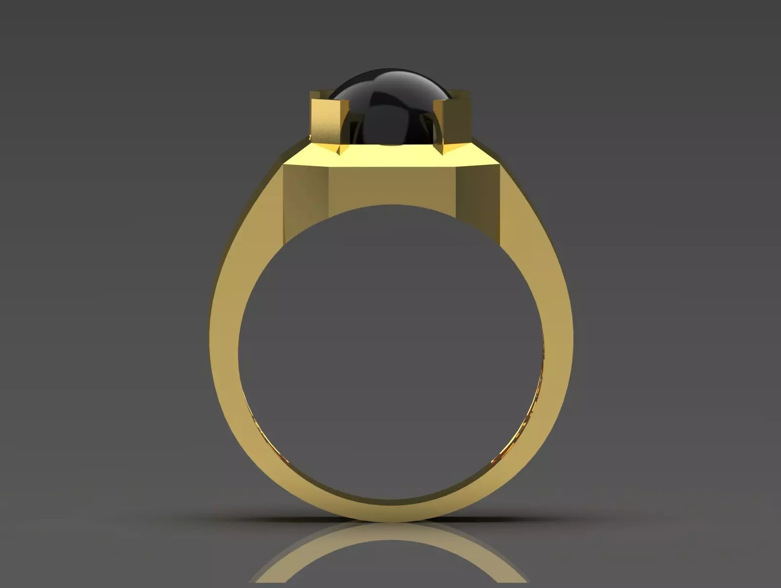 The Oval Cabochon Mens STL 3D Ring Collection _49