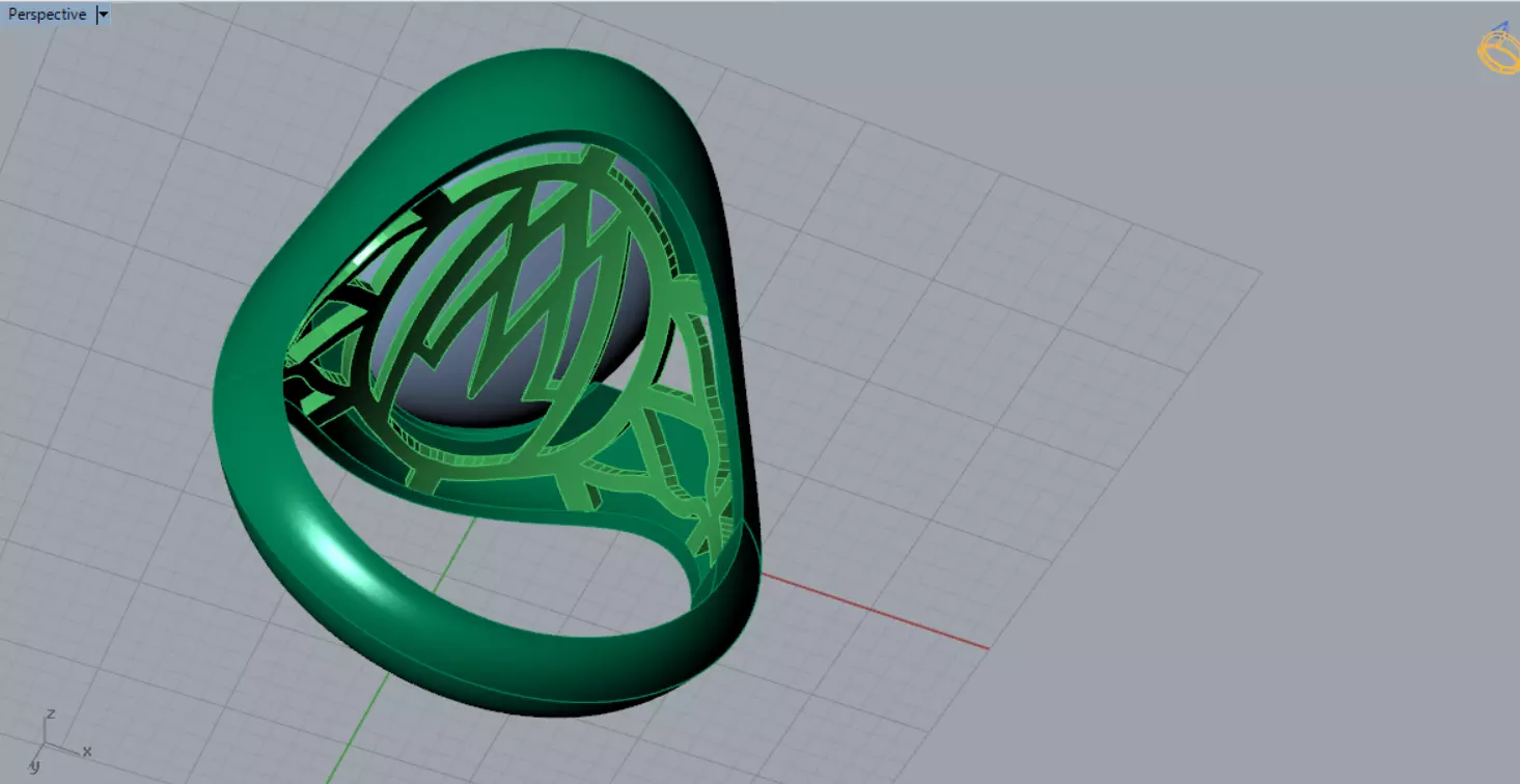 The Oval Cabochon Mens STL 3D Ring Collection _119