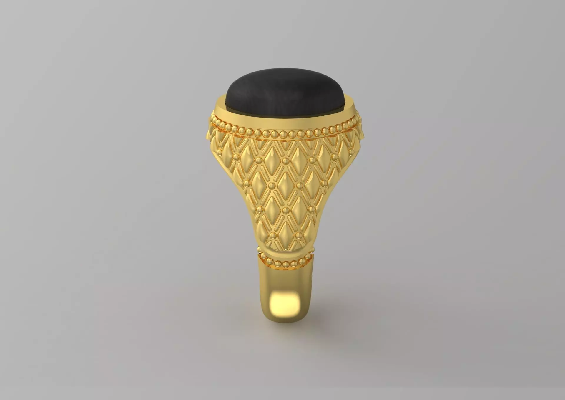 The Oval Cabochon Mens STL 3D Ring Collection _6