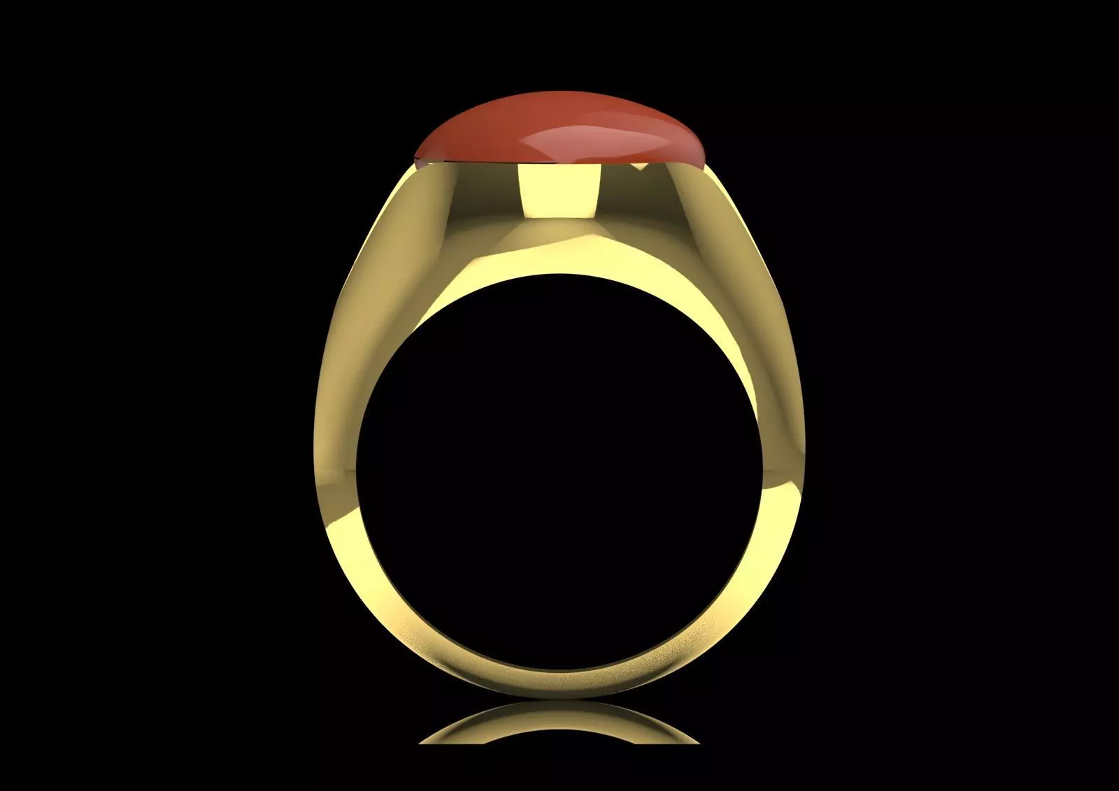 The Oval Cabochon Mens STL 3D Ring Collection _104