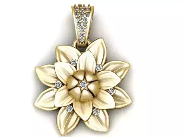 Classic Floral Pendant 3D Printable Model