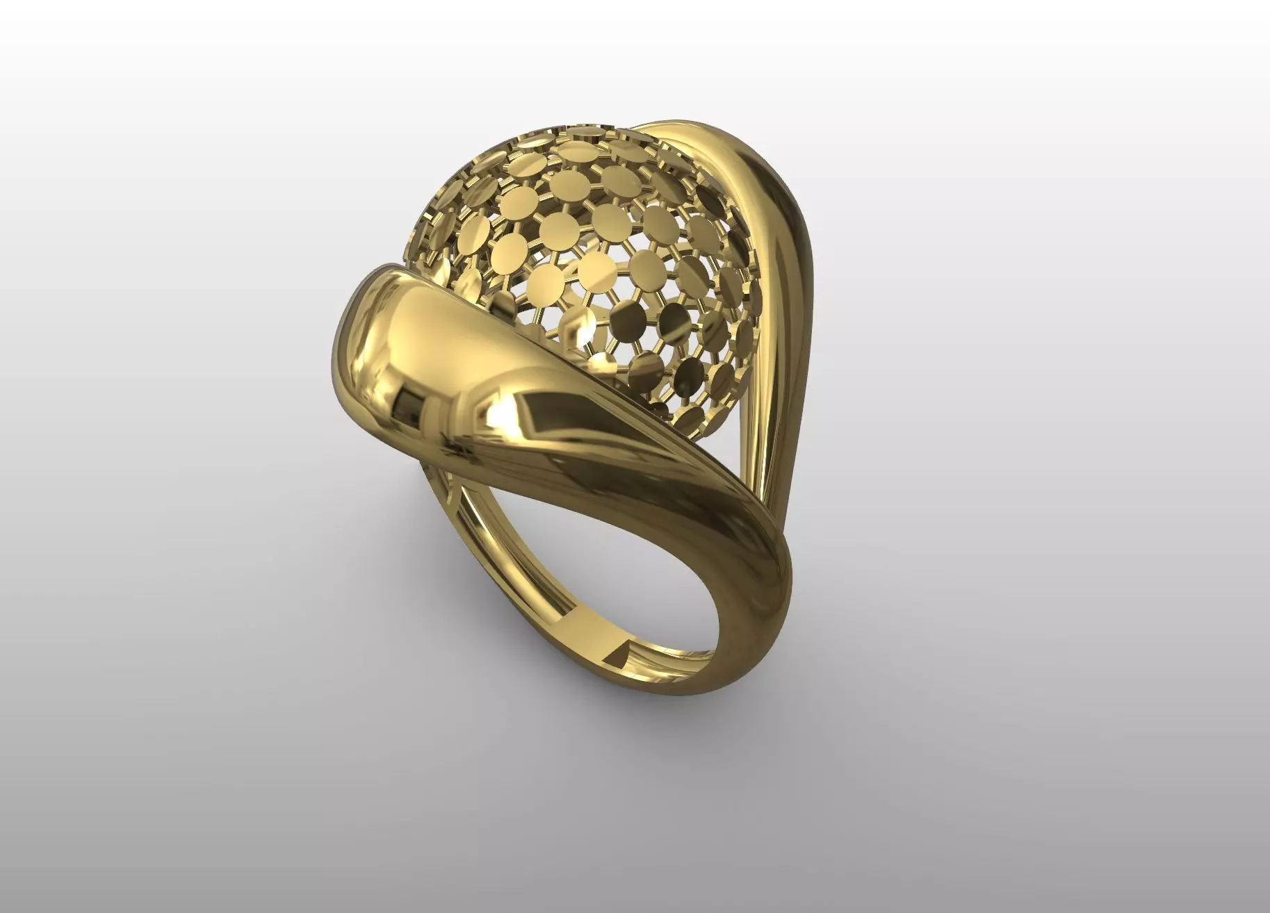 Orbital Lattice Gold 3D print model_0