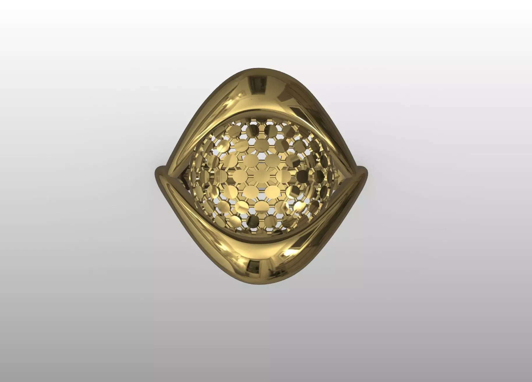 Orbital Lattice Gold 3D print model_4