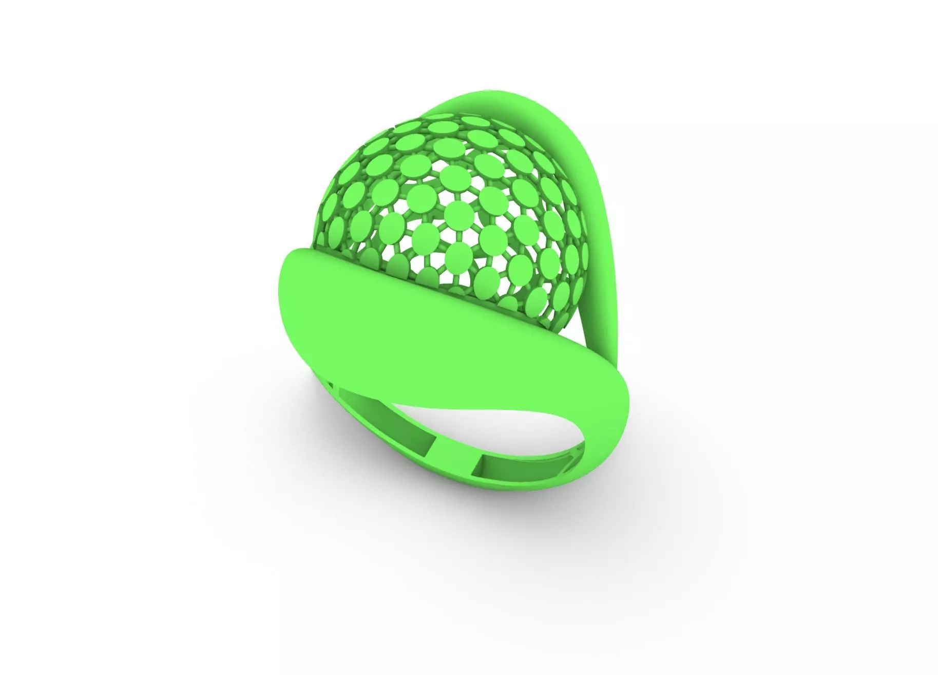 Orbital Lattice Gold 3D print model_6