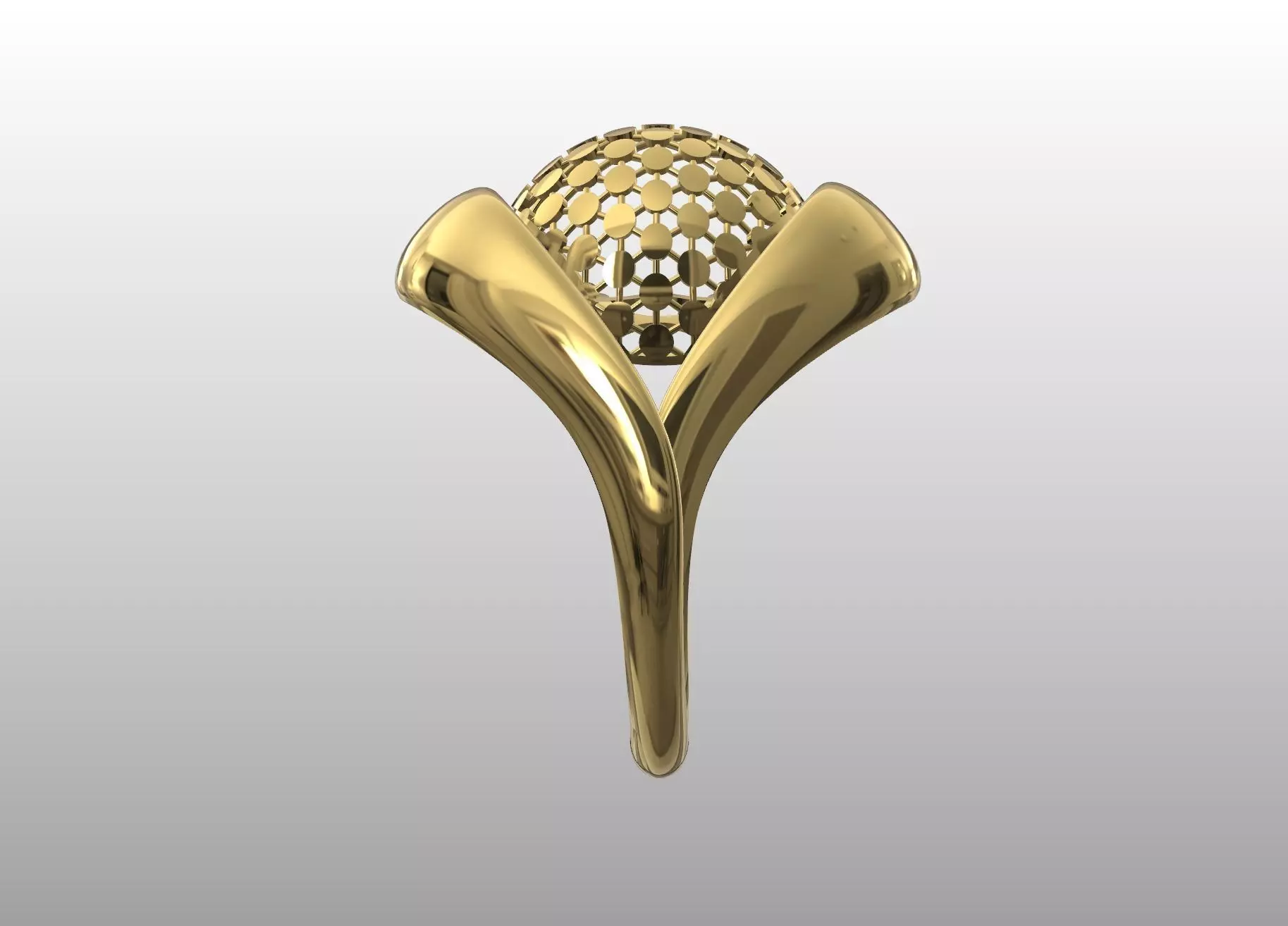 Orbital Lattice Gold 3D print model_5