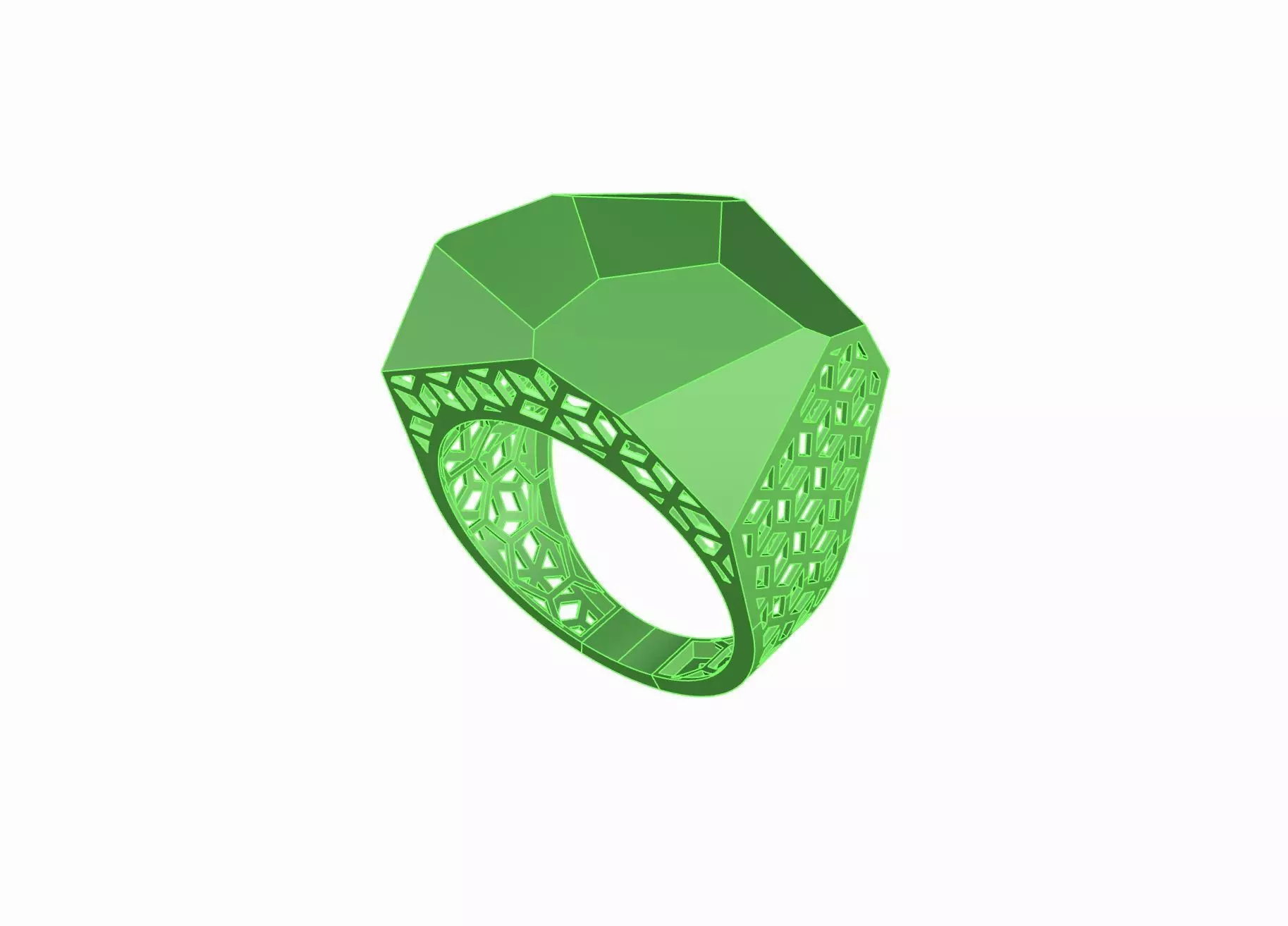 Faceted Geo Gold 3D print model_6