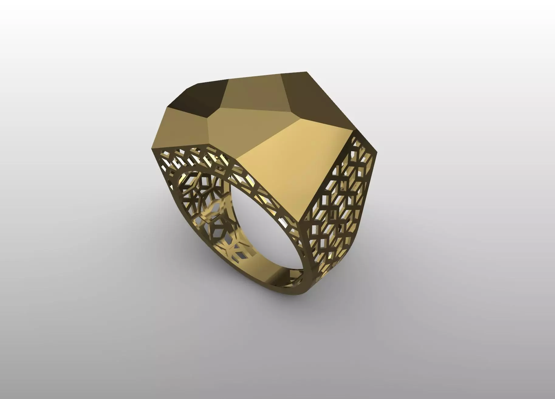 Faceted Geo Gold 3D print model_0