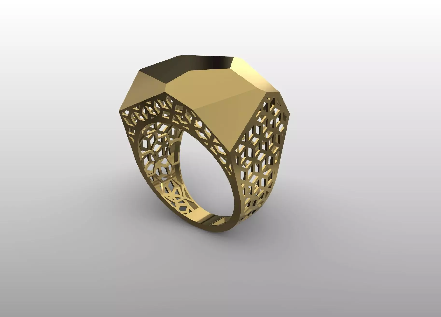 Faceted Geo Gold 3D print model_1