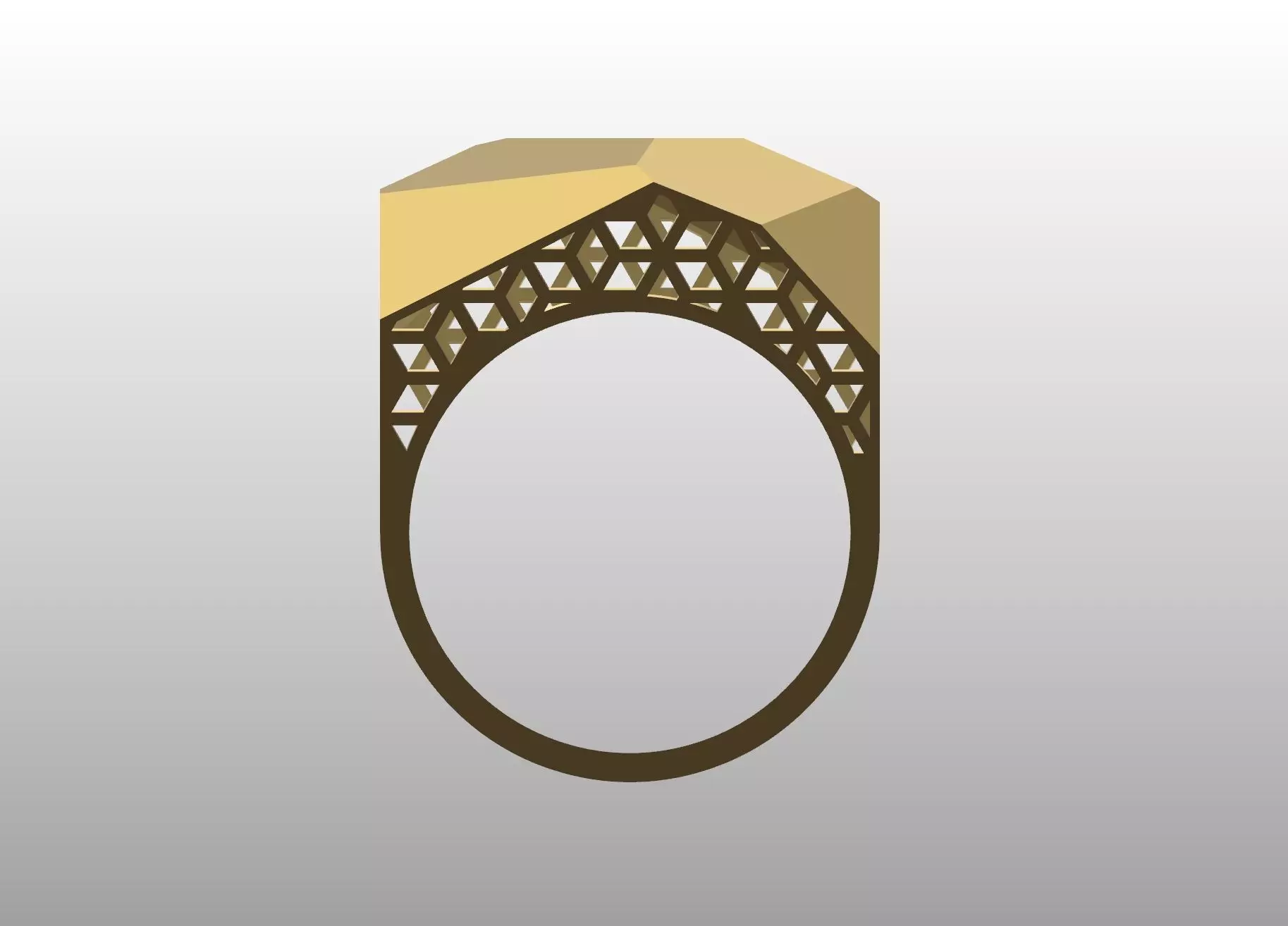 Faceted Geo Gold 3D print model_3