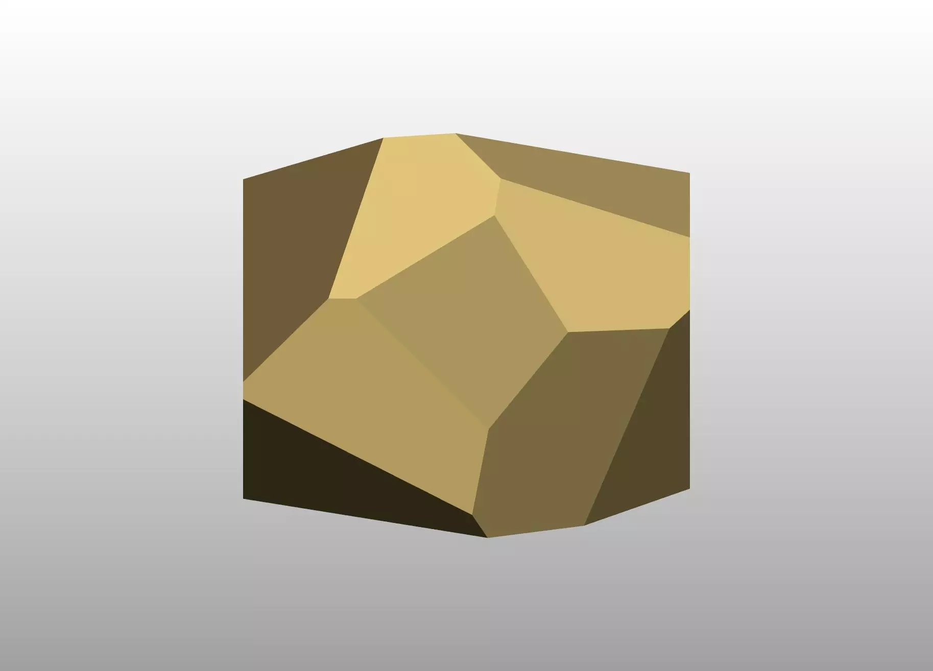 Faceted Geo Gold 3D print model_4