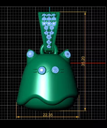 Cute Cat Ghost Pendant 3D Printable Model 3D print model_4