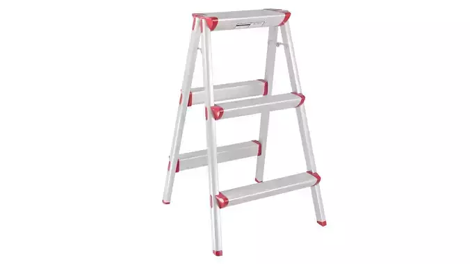 Safe Folding Ladder 3D Model