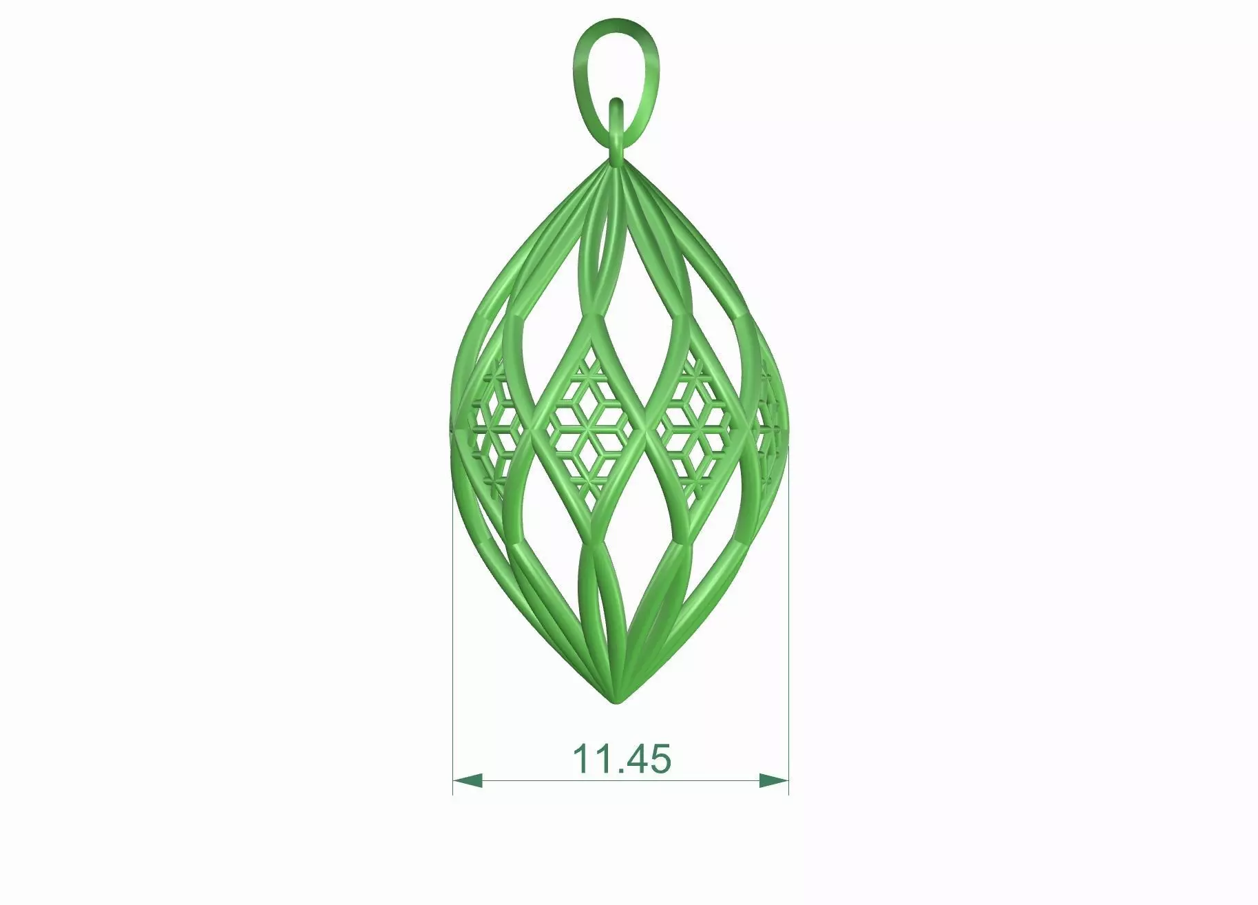 Leaf Lattice Pendant 3D print model_10