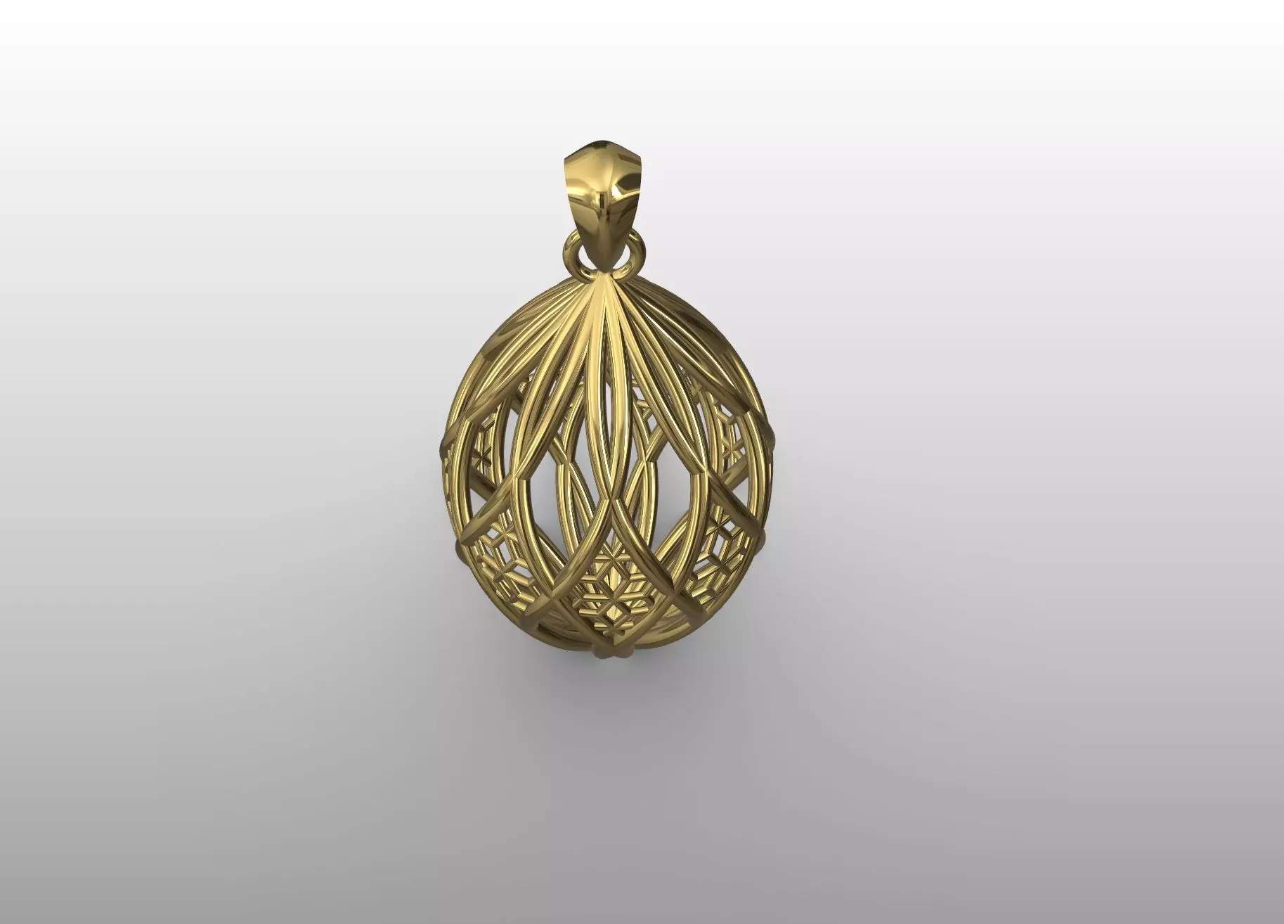 Leaf Lattice Pendant 3D print model_2