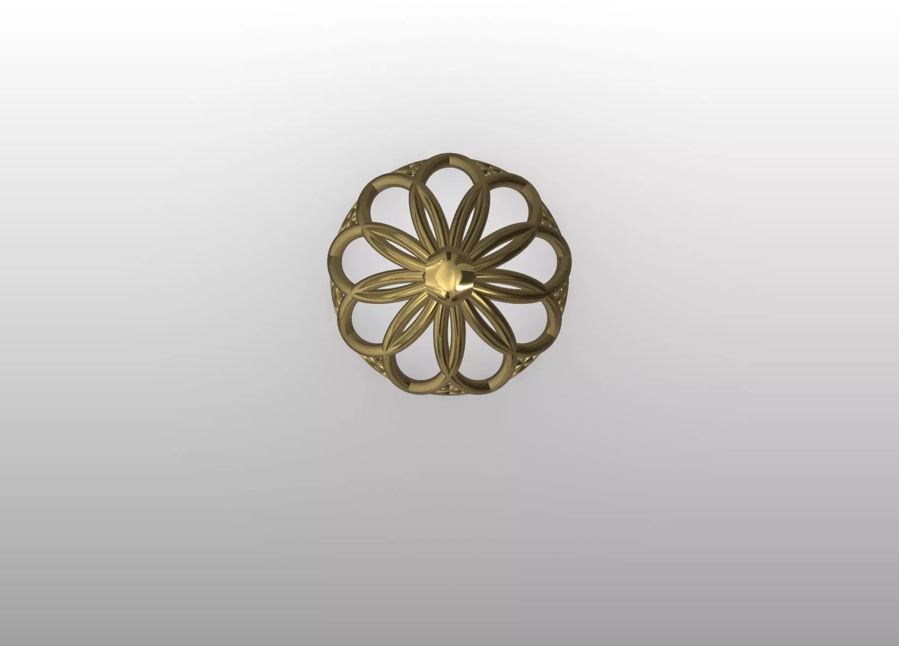 Leaf Lattice Pendant 3D print model_4