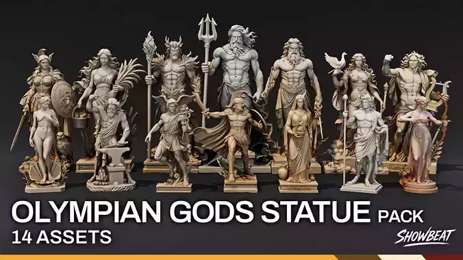 Ultimate Olympian God Statue Pack 