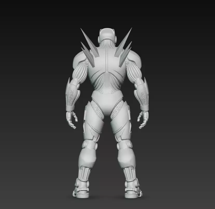 Shadow Enforcer - Futuristic Black Mech Soldier 3D Model 3D print model_13