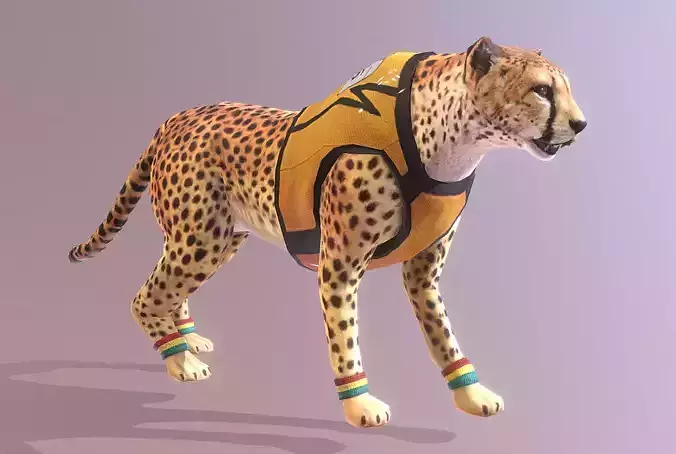 RACER African CHEETAH IDLE Fbx Pbr Animated