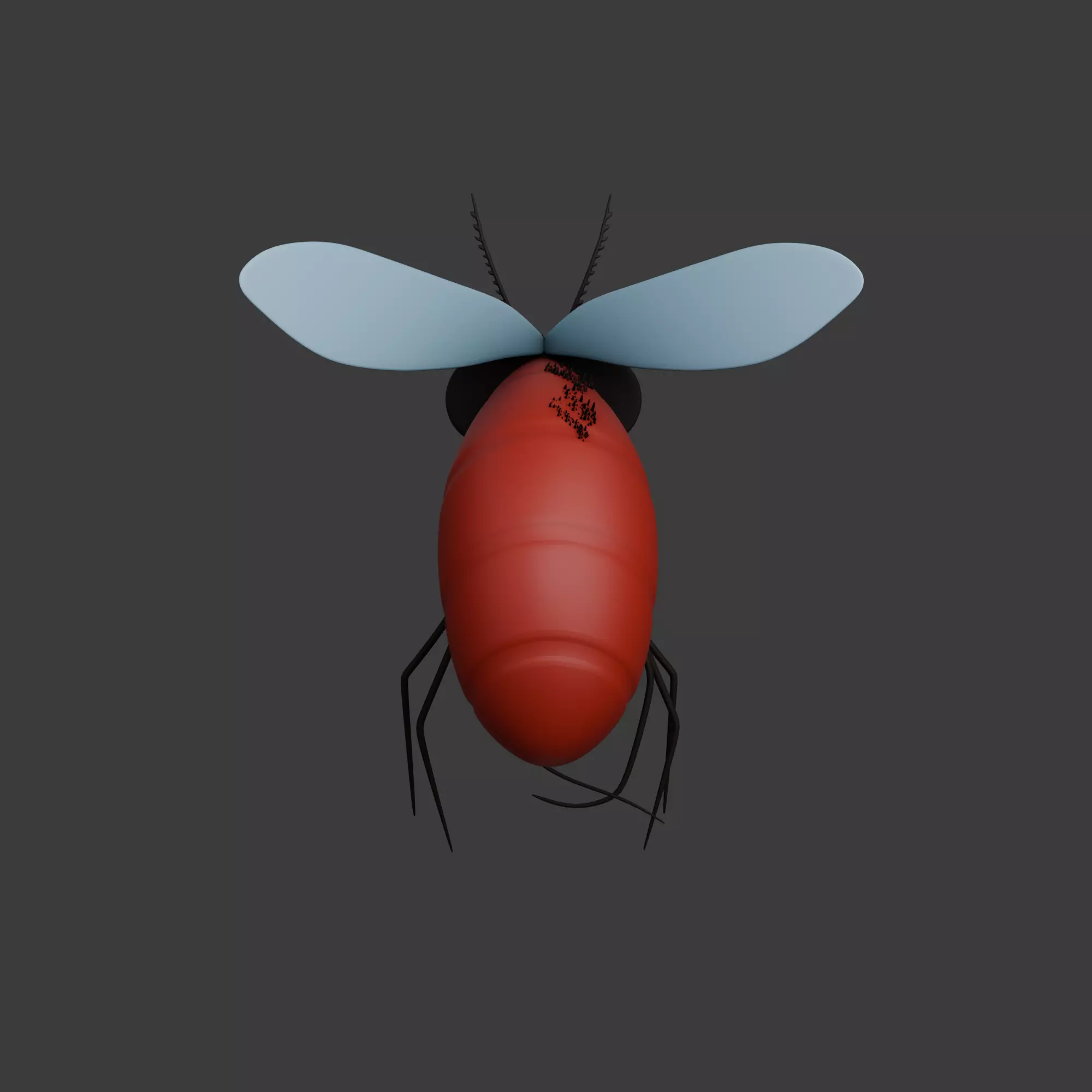 Mosquito Cartoon 02 3D model_3