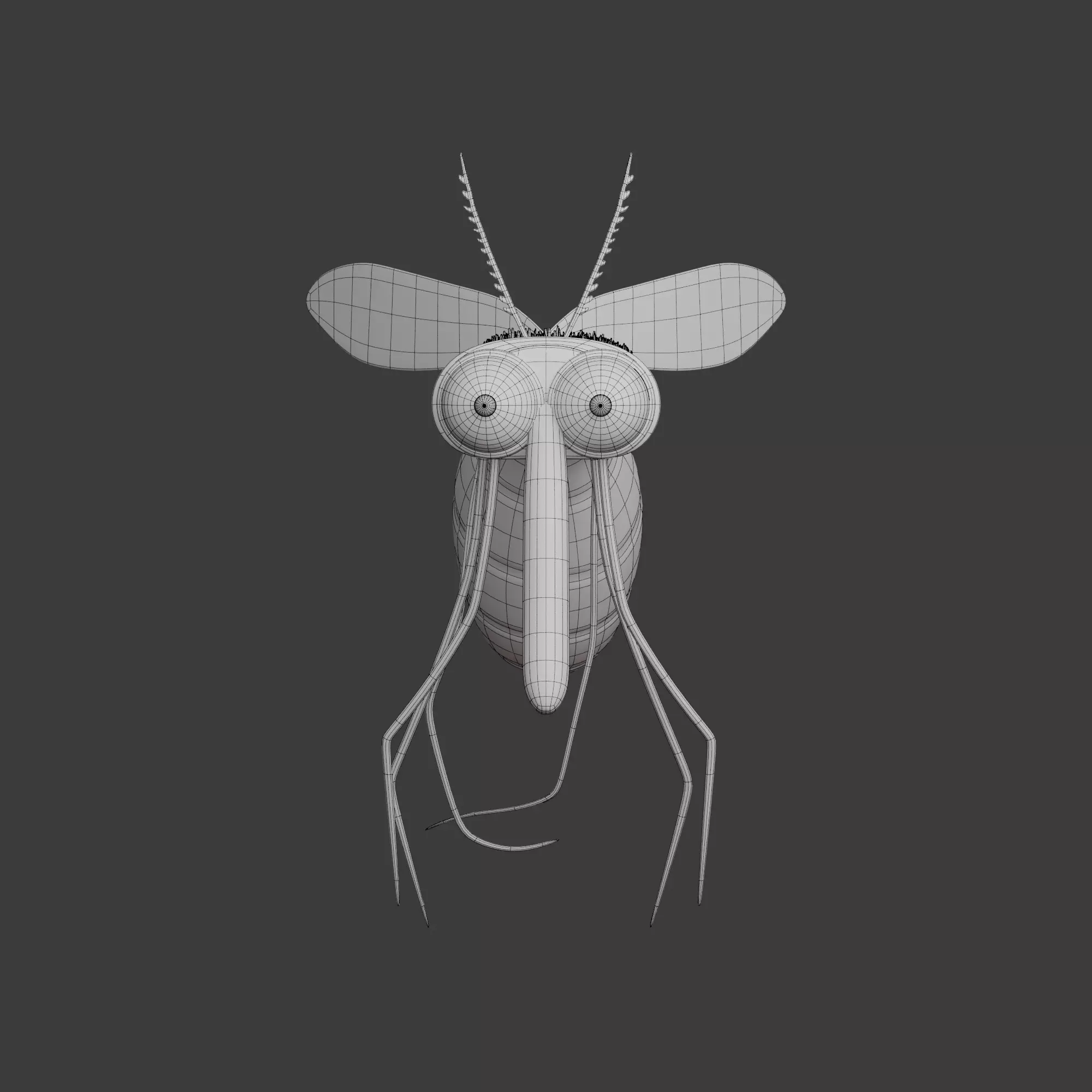 Mosquito Cartoon 02 3D model_10