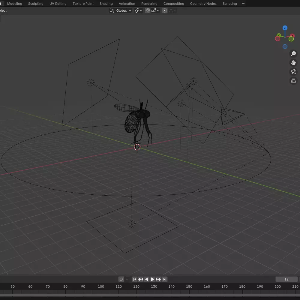 Mosquito Cartoon 02 3D model_17