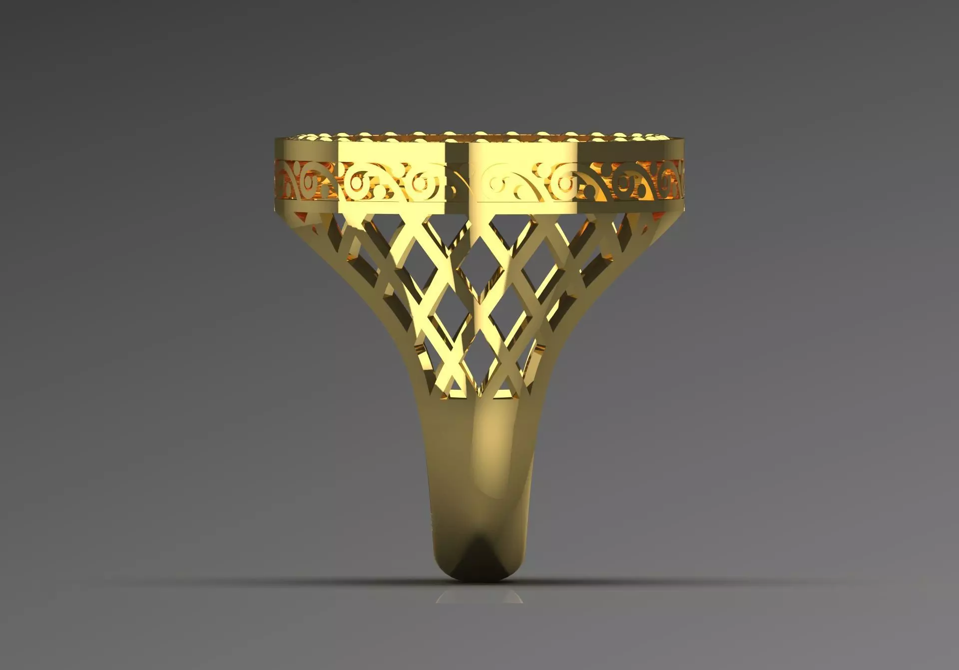 Black and Gold Contrast Mens stl 3d Ring Collection _27
