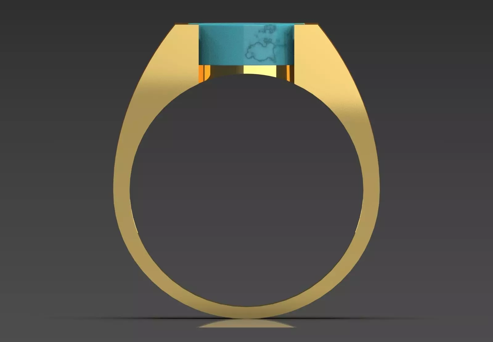 Black and Gold Contrast Mens stl 3d Ring Collection _6