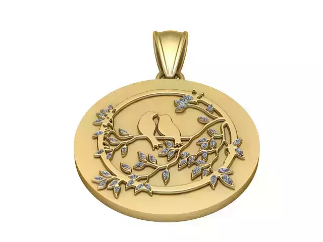 Love Birds Pendant 3d printable model